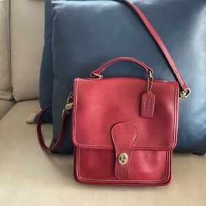 Vintage Coach~Red Station Bag~5130  mint vintage condition